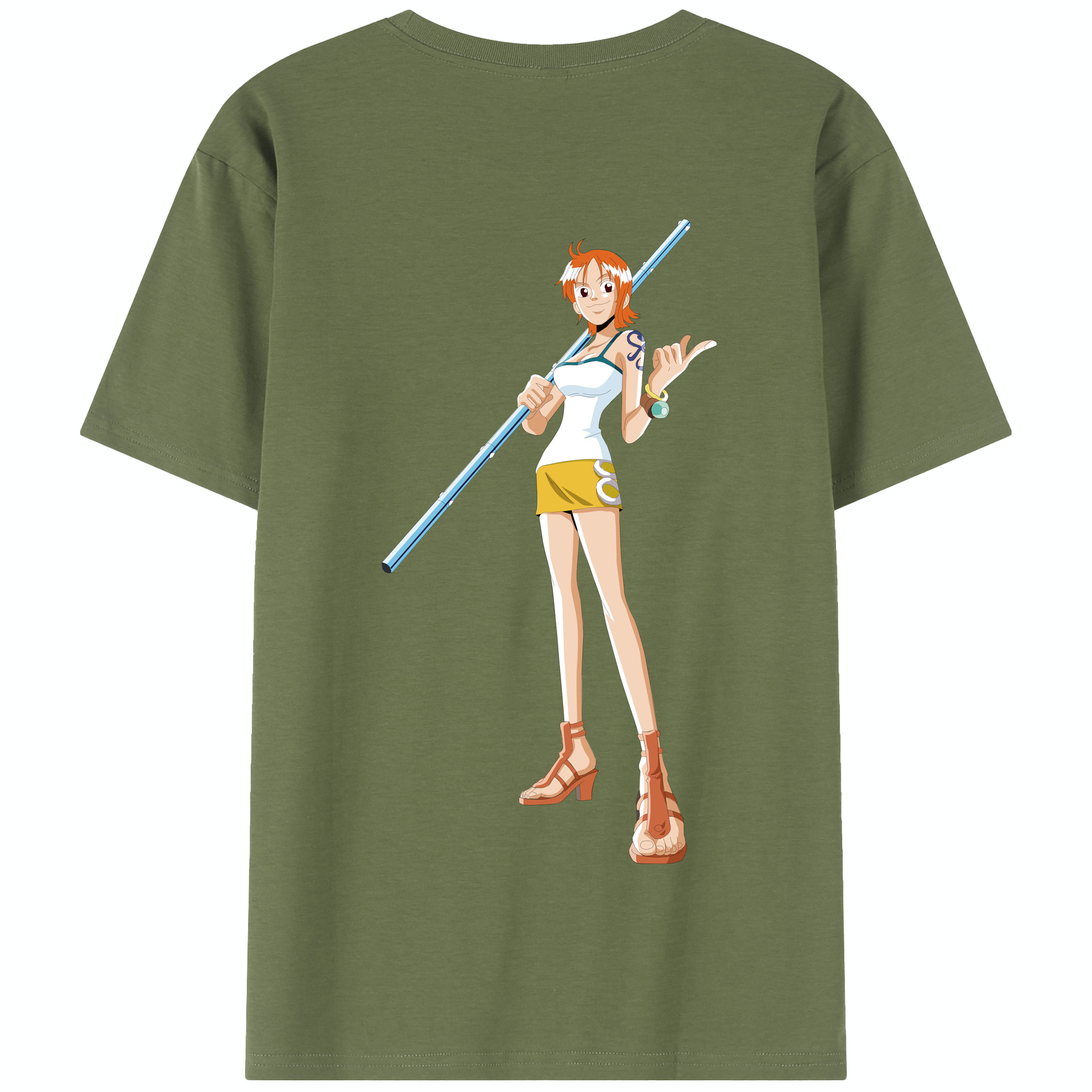 ワンピース ナミ ONE PIECE Nami 綿100％半袖Tシャツ（背面プリント）